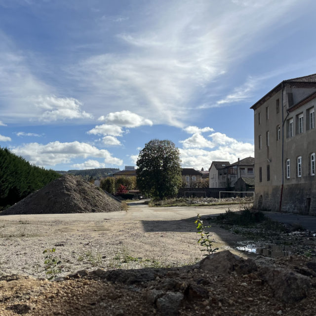 Patio avancement du chantier